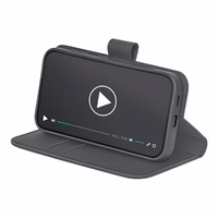 Puro atverčiamas dėklas su pinigine Samsung Galaxy S25+ - juodas