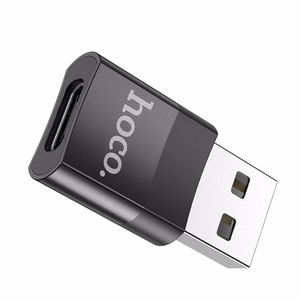 Adapteris Hoco UA17 USB-A to Type-C juodas