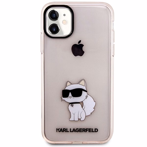 Karl Lagerfeld KLHCN61HNCHTCP iPhone 11 / Xr 6.1" rožinis/rožinis kietas dėklas Ikonik Choupette