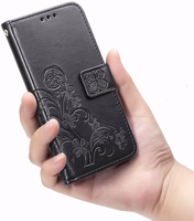 Dėklas Flower Book Samsung A057 A05s juodas