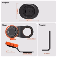 Telefono laikiklis dviračiui, tvirtinamas prie rėmo, oranžinis