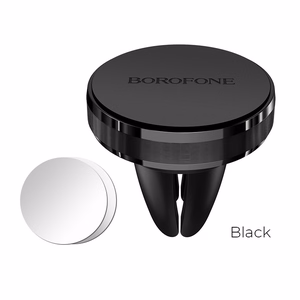 Automobilinis telefono laikiklis Borofone BH8, tvirtinamas ant ventiliacijos grotelių, magnetinis, juodas