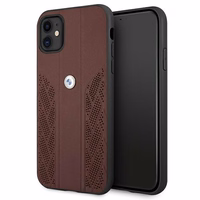 BMW odinis perforuotas dėklas telefonui iPhone 11 / Xr - raudonas