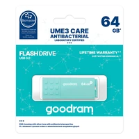 Goodram atmintukas 64GB USB 3.0 UME3 Care šviesiai žalias