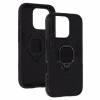 Ring Armor dėklas telefonui iPhone 16 Pro juodas