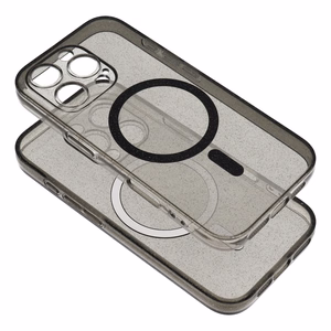 Dėklas telefonui MAG COVER suderinamas su MagSafe SAMSUNG S25 – skaidrus blizgučiai