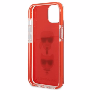 Karl Lagerfeld Karl & Choupette Head dėklas telefonui iPhone 13 mini - raudonas
