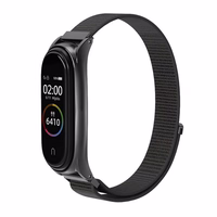 Nailoninis dirželis XIAOMI Mi Band 5 / 6 / 7 juodas (05)