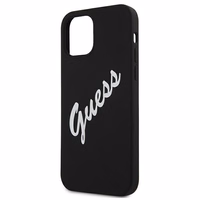 Guess GUHCP12SLSVSBW iPhone 12 mini 5.4" juodas ir baltas kietas dėklas Silikoninis Vintage