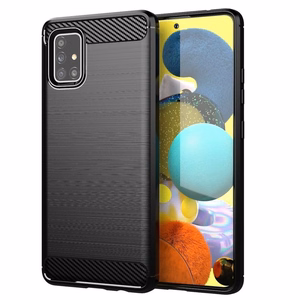 Karboninis dėklas (m) SAMSUNG A51 - juodas (m)
