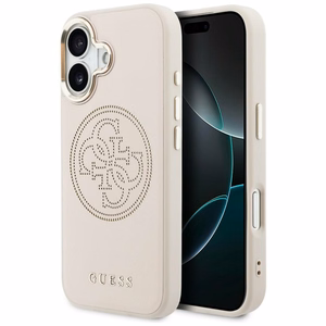 Guess Perforated 4G MagSafe Dėklas for iPhone 17 - rožinis