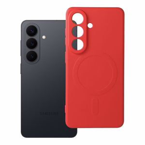 Silikoninis magnetinis dėklas, suderinamas su MagSafe, skirtas Samsung S26 Pro, raudonas