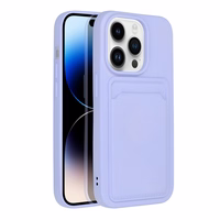 Kortelių dėklas telefonui IPHONE 14 Pro violetinis