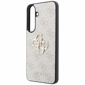 Guess Leather 4G Metal Logo dėklas Samsung Galaxy S26 FE – rožinis