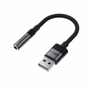 Acefast J13 USB-A į 3.5mm mini jack adapteris - juodas