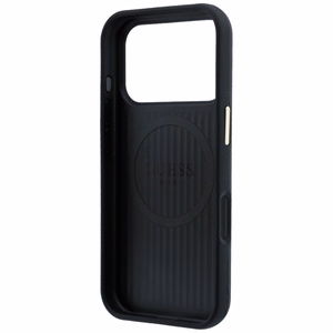 Guess Kevlar Triangle Logo MagSafe dėklas, skirtas iPhone 17 Pro / 18 Pro – spalva: juoda