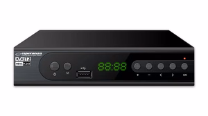 Esperanza EV106P – DVB-T2 H.265/HEVC skaitmeninės antžeminės televizijos imtuvas, juodas