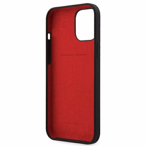 Ferrari FESSIHCP12LBK iPhone 12 Pro Max 6.7" juodas/juodas kietas dėklas On Track Silicone