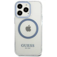 Guess GUHMP13LHTRMB iPhone 13 Pro / 13 6,1" mėlynas/mėlynas hard dėklas Metal Outline Magsafe