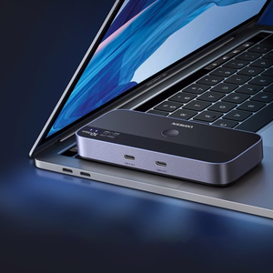 Ugreen komutatorius USB-C USB-A 10Gb/s - pilkas