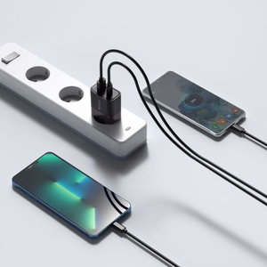 Tech-Protect C30W įkroviklis USB-C PD 30W / USB-A QC 3.0 - juodas