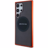 AMG skaidrus dviejų spalvų MagSafe dėklas telefonui Samsung Galaxy S24 Ultra - juodas