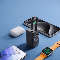 Joyroom JR-W13 5000mAh Belaidis Išorinė baterija Apple Watch + USB-C ir Lightning - juoda