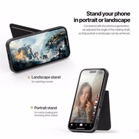 DUX DUCIS dėklas telefonui RAFI II MAG su stovu suderinamas su MagSafe IPHONE 16 Plus juodas