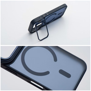 Case for iPhone 17 Pro / 18 Pro Forcell F-Protect Shadow Stand Premium compatible with MagSafe navy blue