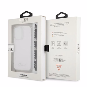Guess GUHCP13XKPSBK iPhone 13 Pro Max 6.7" Permatomas kietas dėklas Juodas Perlas