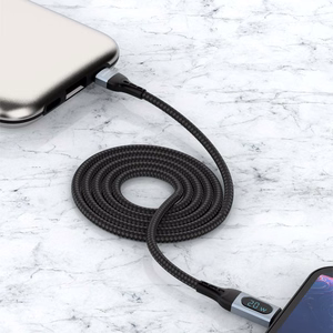 Dudao USB Type C - Lightning greito įkrovimo PD 20W 1m kabelis juodas (L7MaxL)