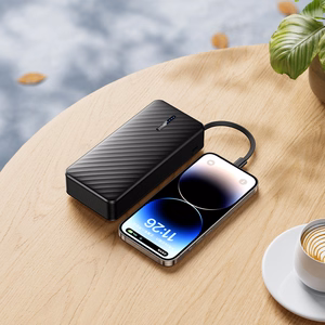 Borofone Išorinė baterija 20000mAh BJ84A Smooth - USB - with USB, Type C, Lightning and Micro USB cables juodas