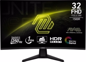 MSI MAG 32C6X monitorius 80 cm (31,5") 1920 x 1080 pikselių Full HD juodas