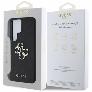 GUESS чехол SAMSUNG S25 Ultra GUHCS25LPGT4MBK (PU Grained Big 4G and Classic Logo) черный
