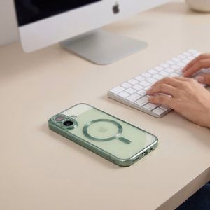 Tech-Protect MagFlex dėklas, skirtas iPhone 17, matinis žalias