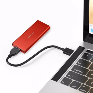 Qoltec 51831 dėklas | M.2 SSD | SATA | NGFF | USB 3.0 | Super speed 5Gb/s | 2TB | raudonas