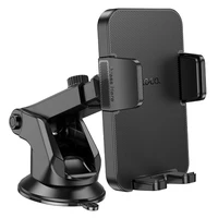 HOCO automobilinis laikiklis telefonui priekinio stiklo ir centrinės konsolės H37 juodas