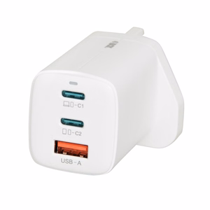 iBOX C-65 baltas, GaN 65W universalus pakrovėjas JK kištukas