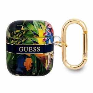 Guess GUA2HHFLB AirPods dėklas mėlynas/mėlynas Gėlių kolekcija