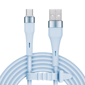 Kruger&Matz Basic USB–microUSB silikoninis kabelis, 1 m, mėlynas