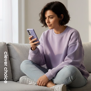 Crong Hybrid Matte Magnetic MagSafe dėklas, skirtas Samsung Galaxy A57, levandų spalvos