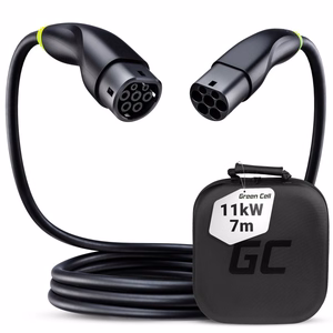 Green Cell EVKABGC04 elektromobilių įkrovimo kabelis Juoda Type 1 Type 2 3 7 m
