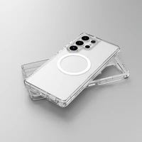 Dėklas telefonui Minimal Mag Case su magnetiniu žiedu Samsung Galaxy S25 Ultra – Skaidrus