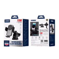 JELLICO automobilinis laikiklis su belaidžiu įkrovimu W19 15W Juodas