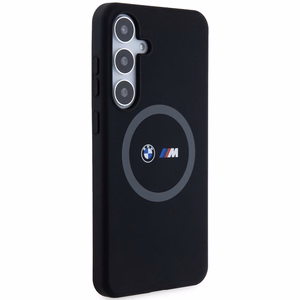BMW M Silikoninis spausdintas žiedas Magnetinis dėklas telefonui Samsung Galaxy S24+ - juodas