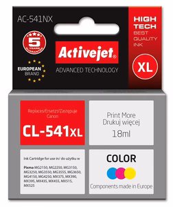 Activejet AC-541NX – trijų spalvų rašalo kasetė, pakeičia Canon CL-541XL, 18 ml, Supreme