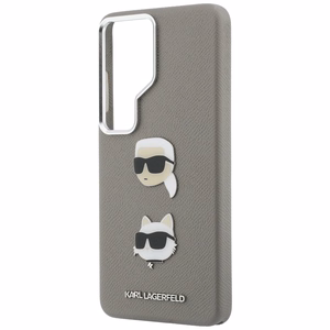 Karl Lagerfeld dėklas Saffiano Double Heads Metal Samsung Galaxy S26 Ultra sidabrinis