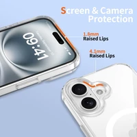 Tech-Protect Flexair Hybrid CC Magnetinis iPhone 16 dėklas - skaidrus