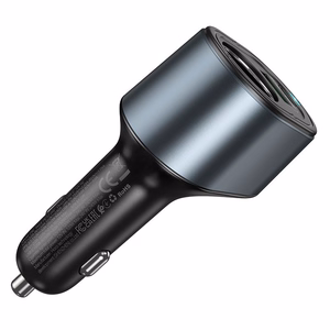 Automobilinis įkroviklis Hoco USB A + USB C + cigarečių žiebtuvėlis PD QC3.0 3A 35W Z56 juodas
