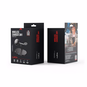 "Maxlife MXWC-03" magnetinis belaidis įkroviklis 15W, juodas 3in1